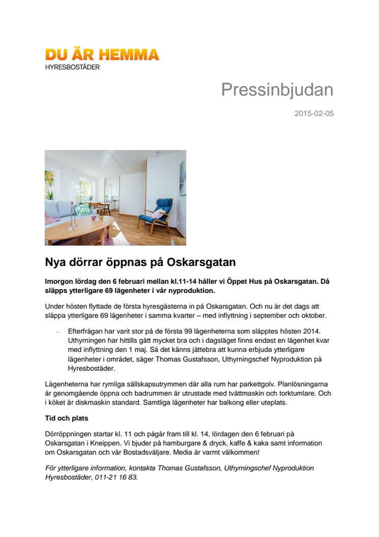 Nya dörrar öppnas på Oskarsgatan