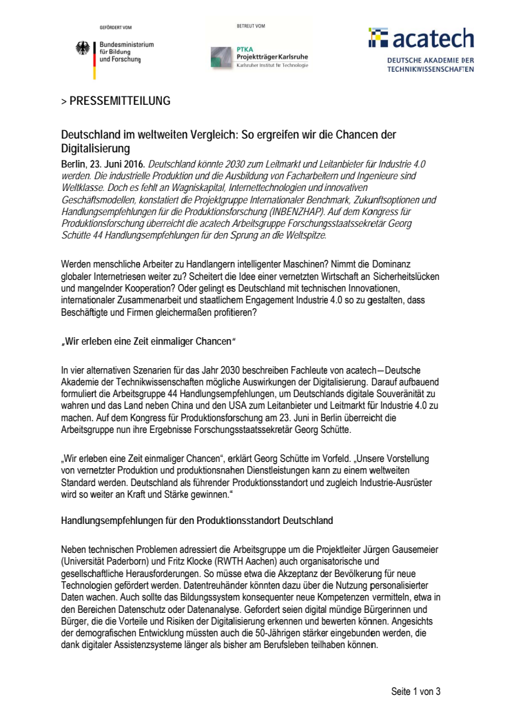 Deutschland im weltweiten Vergleich: So ergreifen wir die Chancen der Digitalisierung