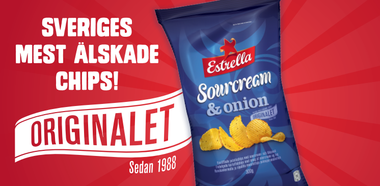 Estrella Sourcream & Onionchips Orginalet