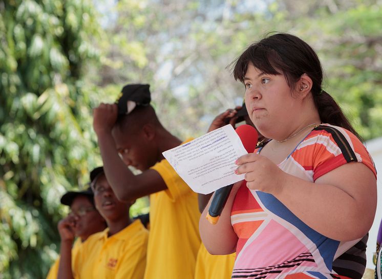 Victoria Valverde talar i Dar es Salaam