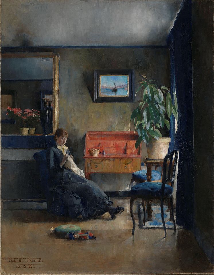 Harriet Backer, «Blue Interior», 1883