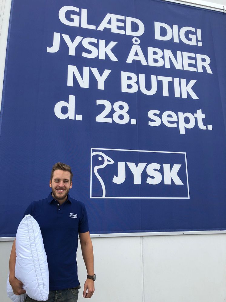 Jens Aunsbjerg Olsen, butikschef i JYSK Kolding Syd, er klar til åbningen den 28. september.