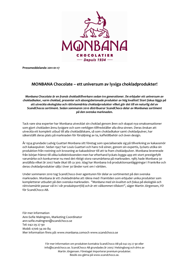 MONBANA Chocolate – ett universum av lyxiga chokladprodukter!