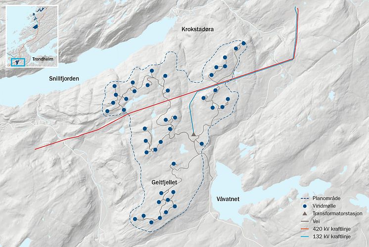 Faktaark-kart Geitfjellet-vindpark-NO