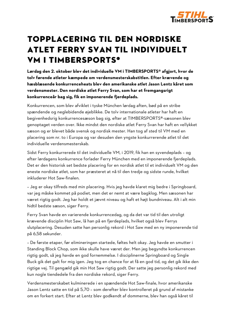 TOPPLACERING TIL DEN NORDISKE ATLET FERRY SVAN TIL INDIVIDUELT VM I TIMBERSPORTS.pdf