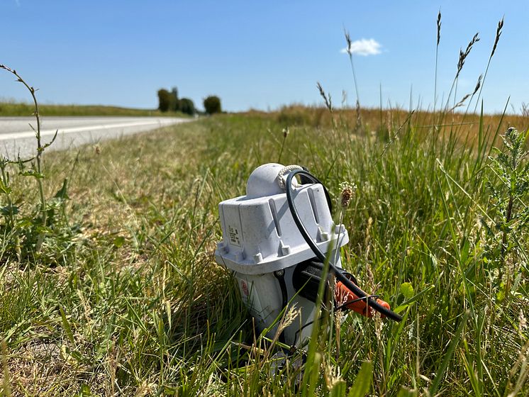 Geofon til seismisk måling på Lolland