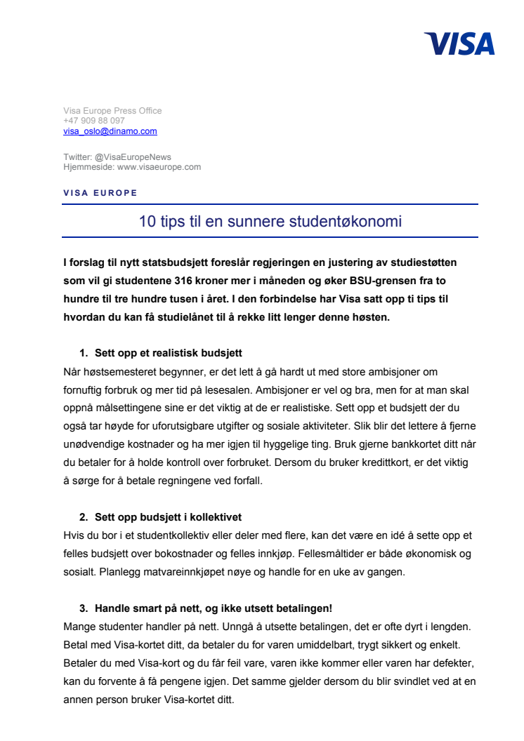 10 tips til en sunnere studentøkonomi