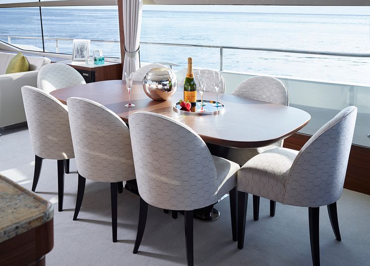 High res image - Princess Motor Yacht Sales - Princess 75 interior dining area