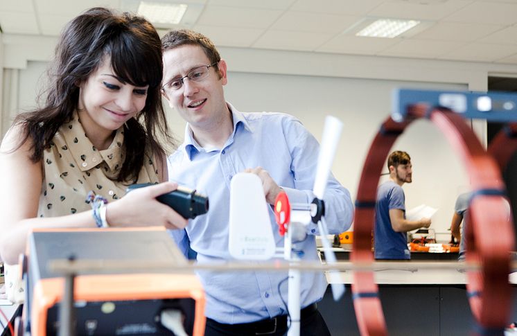 Physics student with Dr Neil Beattie