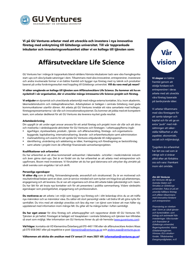 GUV rekryteringsannons Affärsutvecklare Life Science 210226.pdf