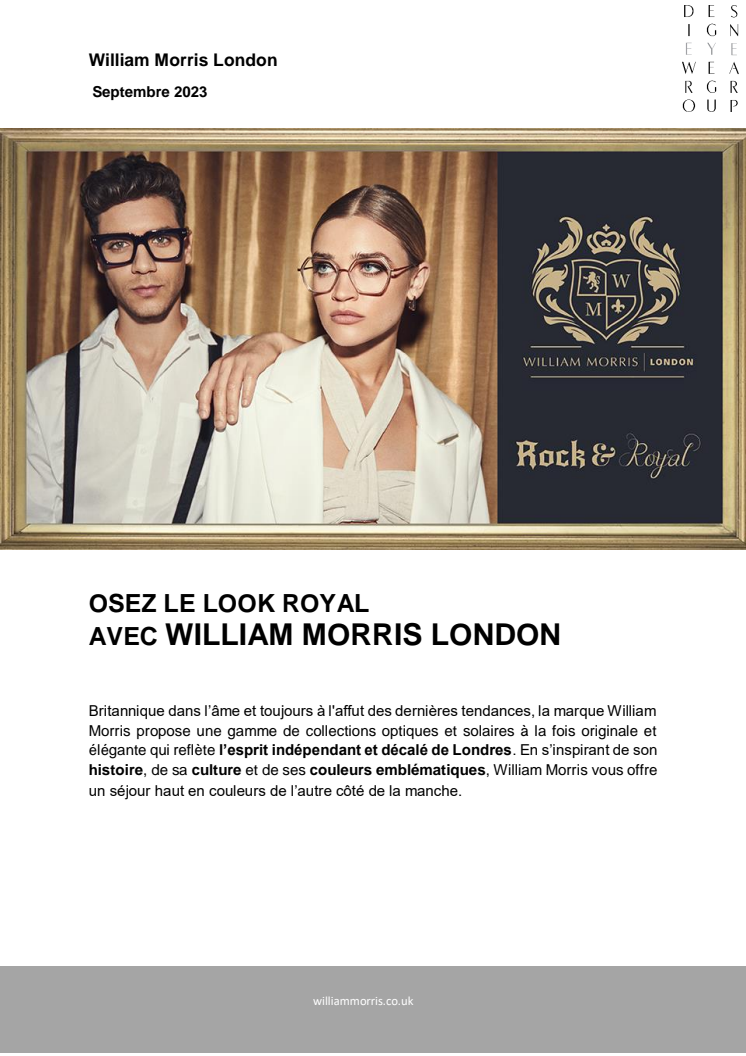 OSEZ LE LOOK ROYAL AVEC WILLIAM MORRIS LONDON