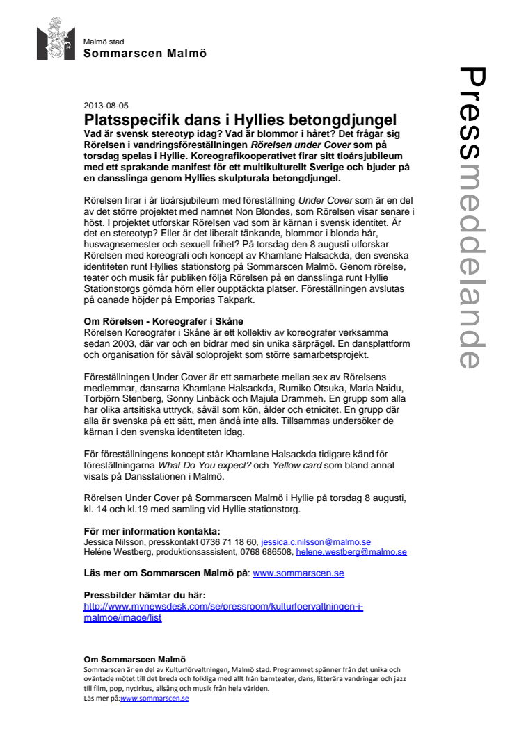 Platsspecifik dans i Hyllies betongdjungel 