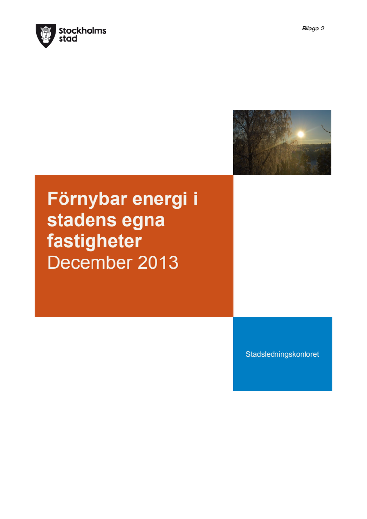 Förnybar energi i stadens fastigheter