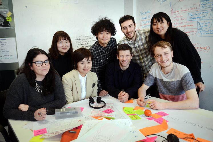 Tsukuba students with Northumbria staff and students 