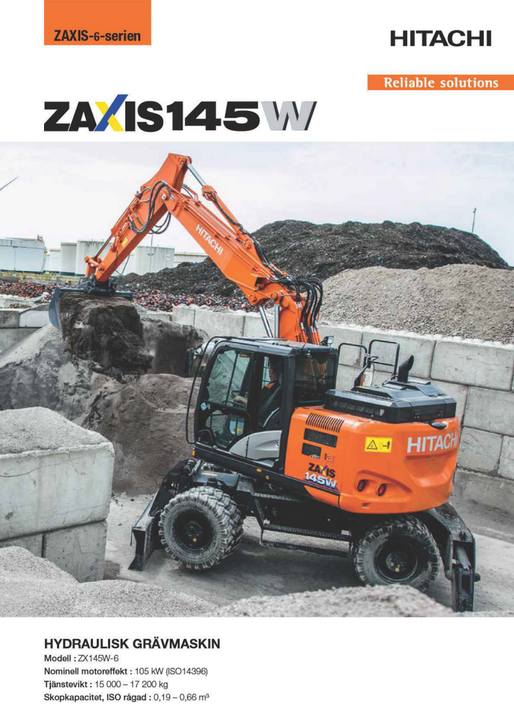 Broschyr Hitachi ZX145W-6