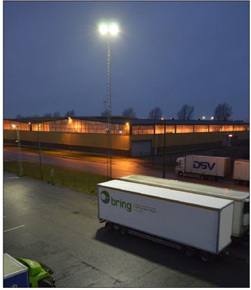 Logistikterminal i Malmö miljösatsar på LED mastbelysning