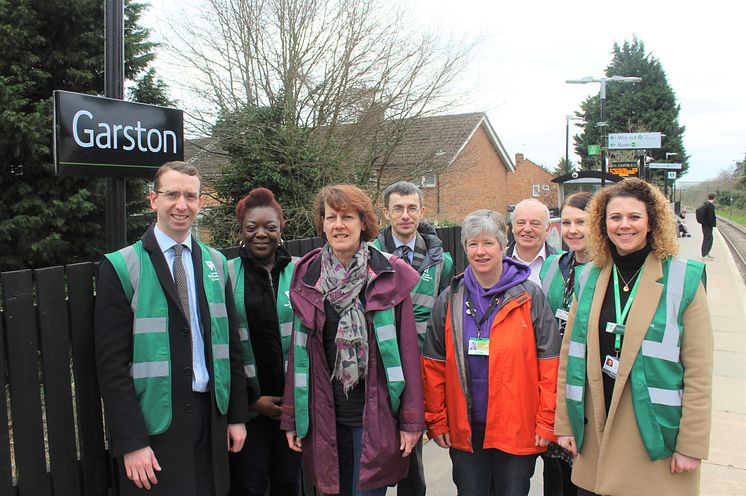 Mayor of Watford at Garston station - March 2019
