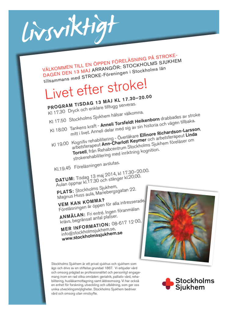 Livsviktigt - Öppen föreläsning om stroke