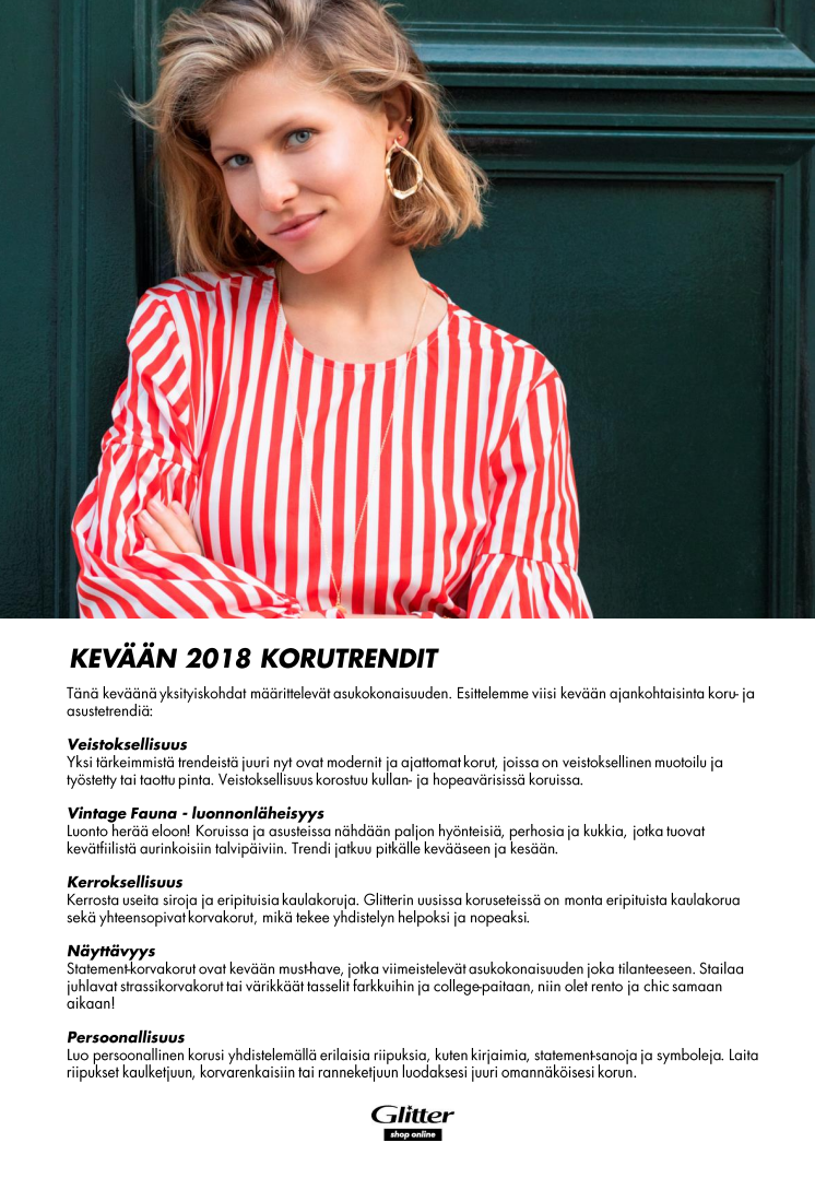 Kevään 2018 korutrendit