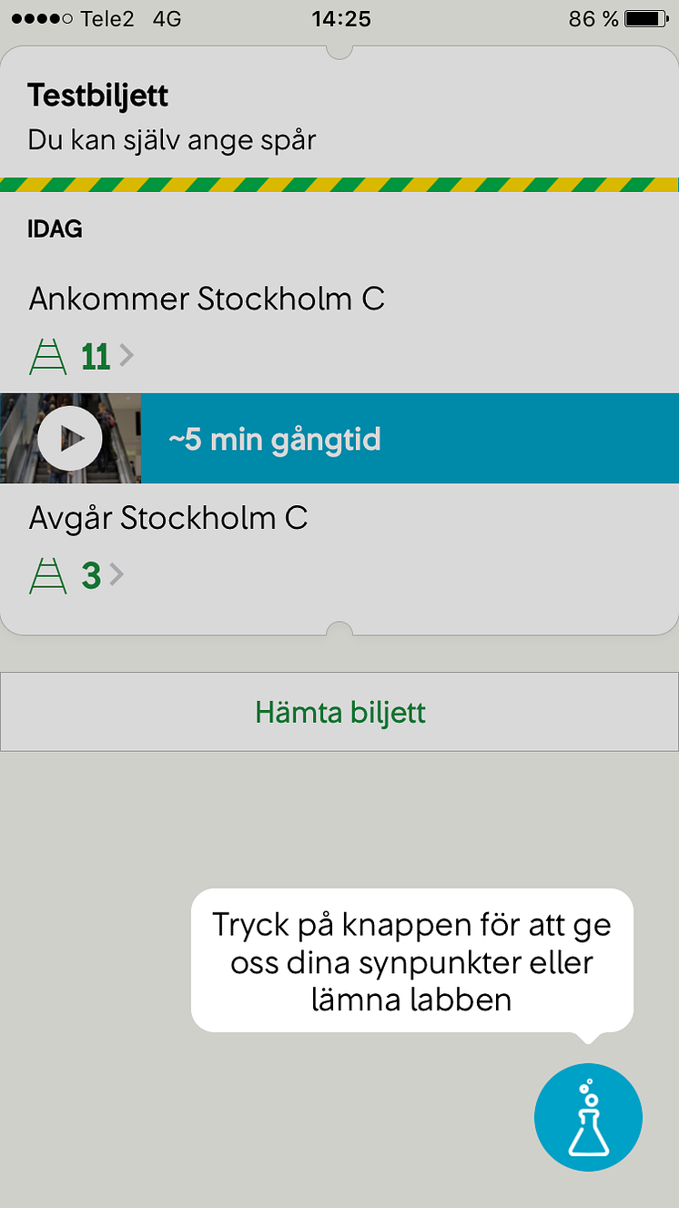 Hitta på stationen Biljettvy