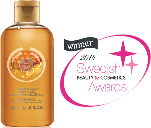 Honeymania™ Shower Gel vinnare Swedish Beauty & Cosmetics Awards