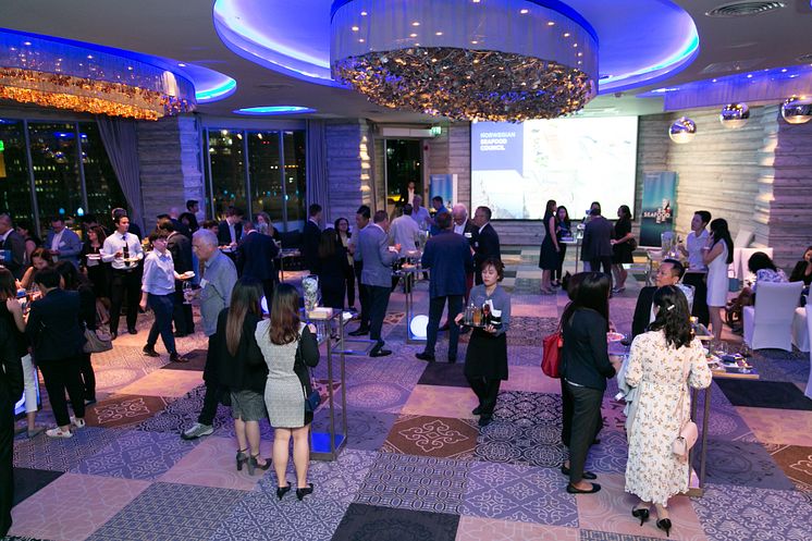 Sosial mingling under Sjømatrådets seminar i Bangkok i 2019