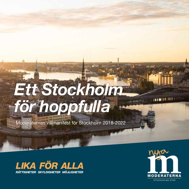 Moderaternas valmanifest för Stockholms stad 2018