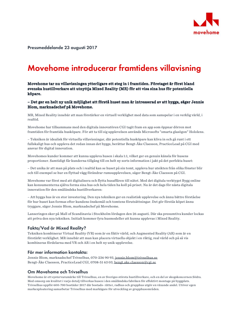 Movehome introducerar framtidens villavisning