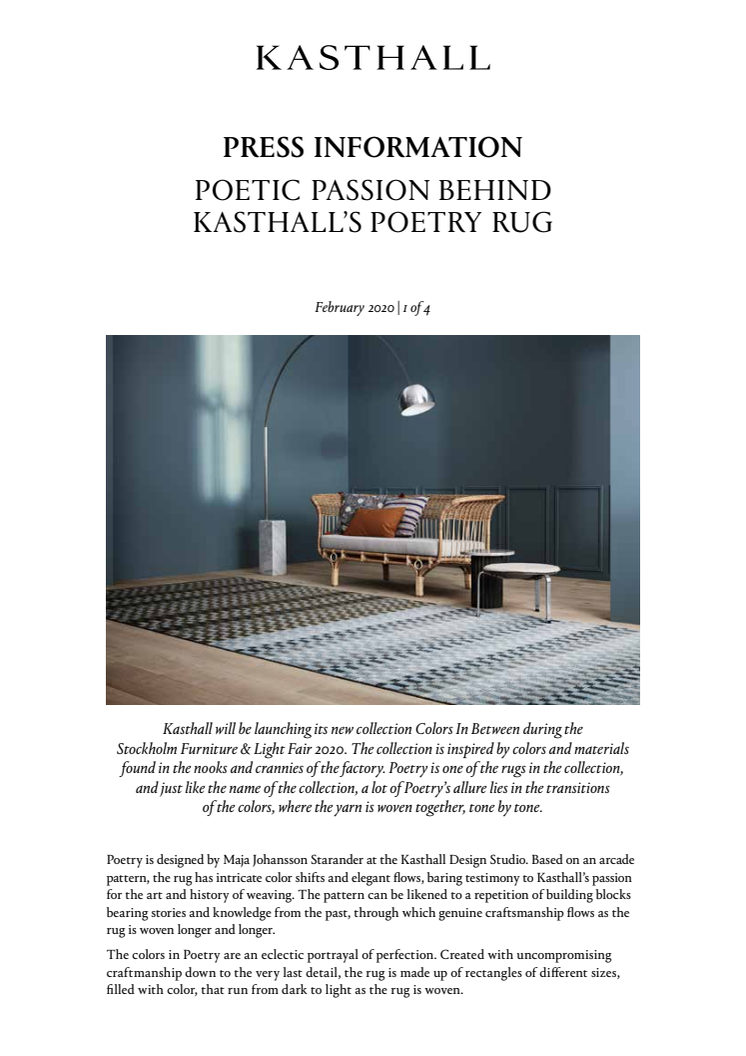 POETIC PASSION BEHIND KASTHALL’S POETRY RUG