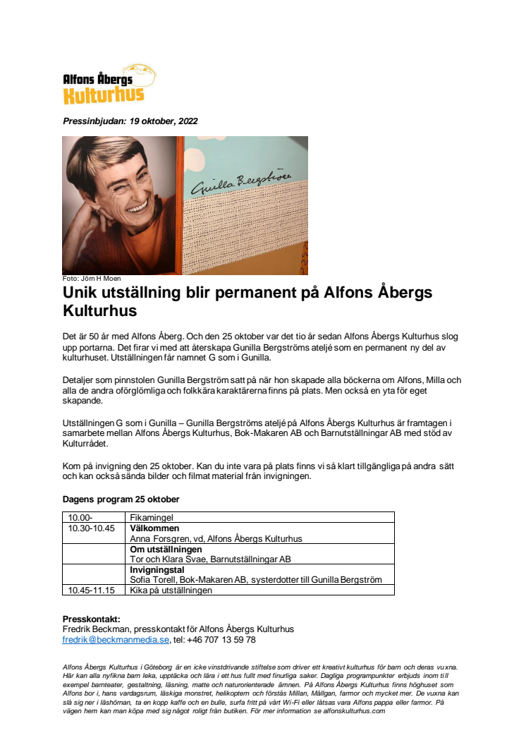 Pressinbjudan - Unik utställning blir permanent på Alfons Åbergs Kulturhus 20221019.pdf
