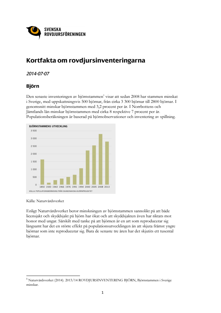 Rovdjursinventeringar i korthet