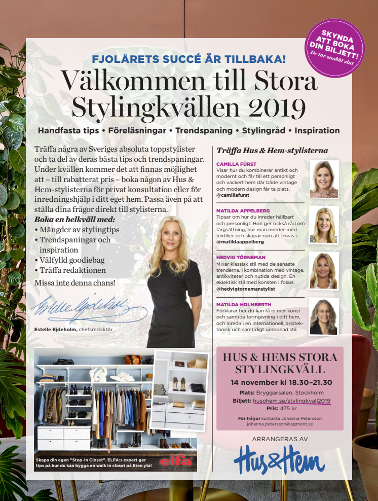 Stora stylingkvällen 2019 - Hus & Hem