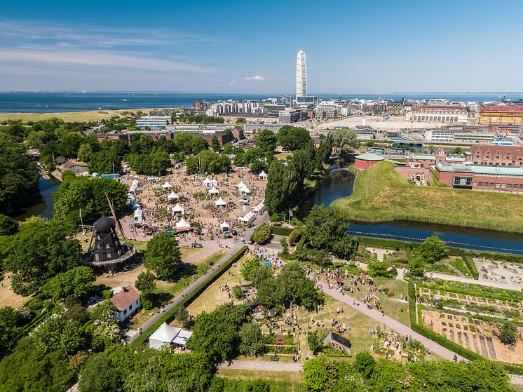 Drönarbild från Malmö Garden Show 2018