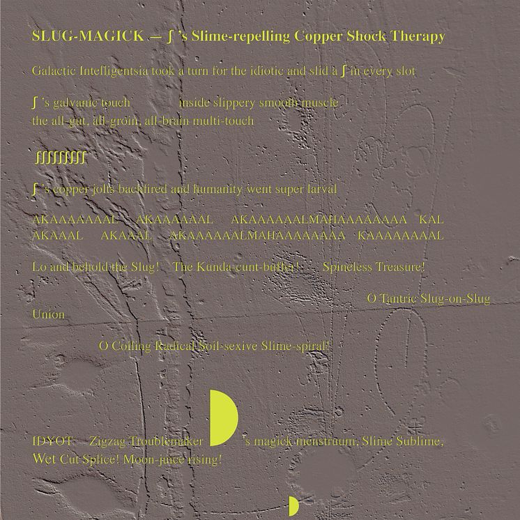 Lea Porsager, SLUG-MAGICK (2013, gray/yellow version 2021)