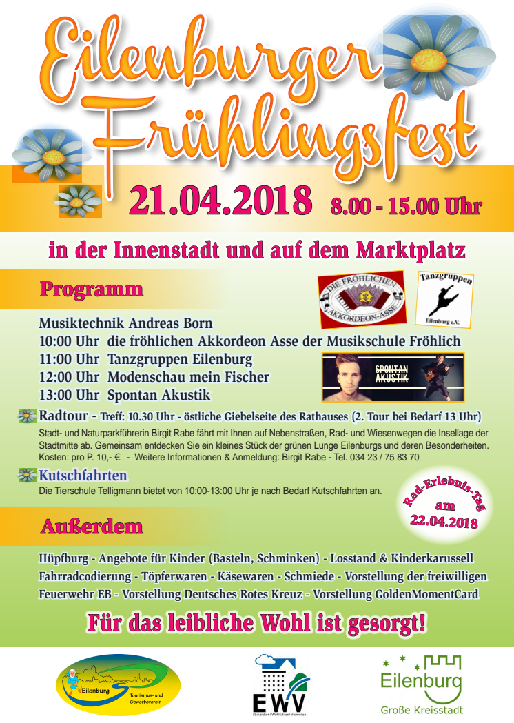 Eilenburger Frühlingsfest-Programmflyer 2018