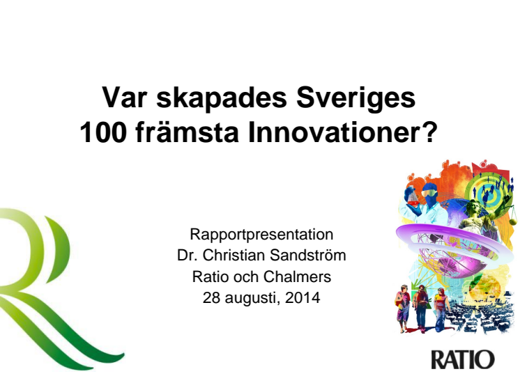 Presentation Sveriges 100 främsta innovationer