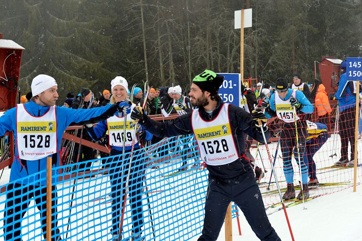 Växling i Mångsbodarna när H.K.H. Prins Carl Philip åker StafettVasan 2014