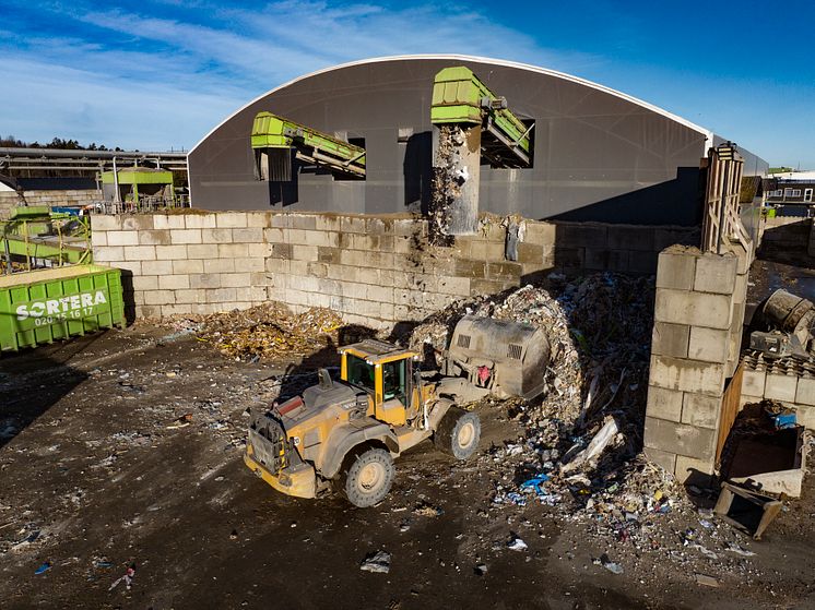 Volvo L120H hjullastare hos Sortera