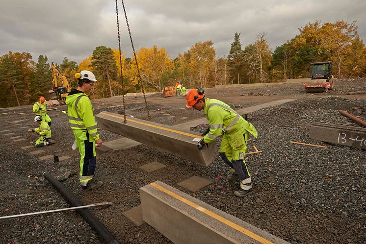 Leca Kantelement i40 från Weber - montering