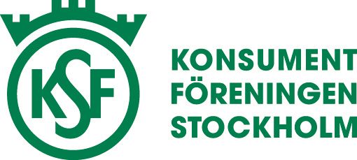 Logotyp grön, liggande, Konsumentföreningen Stockholm