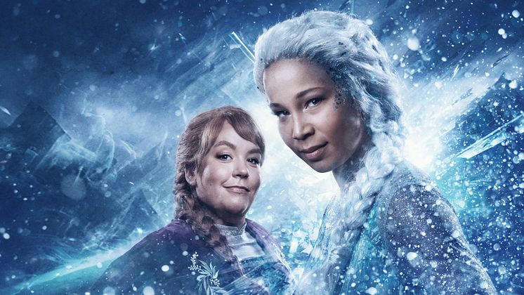 Frost uttrykk med Elsa og Anna