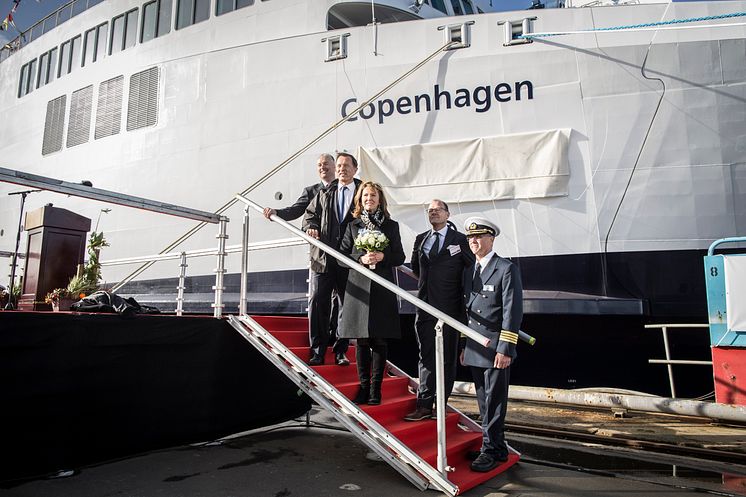 Scandlines' neue Hybridfähre auf den Namen "Copenhagen" getauft