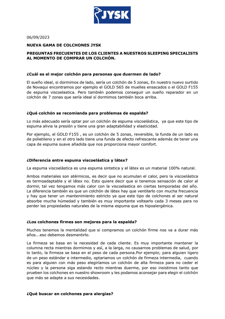 Preguntas frecuentes de los clientes al momento de elegir un colchón