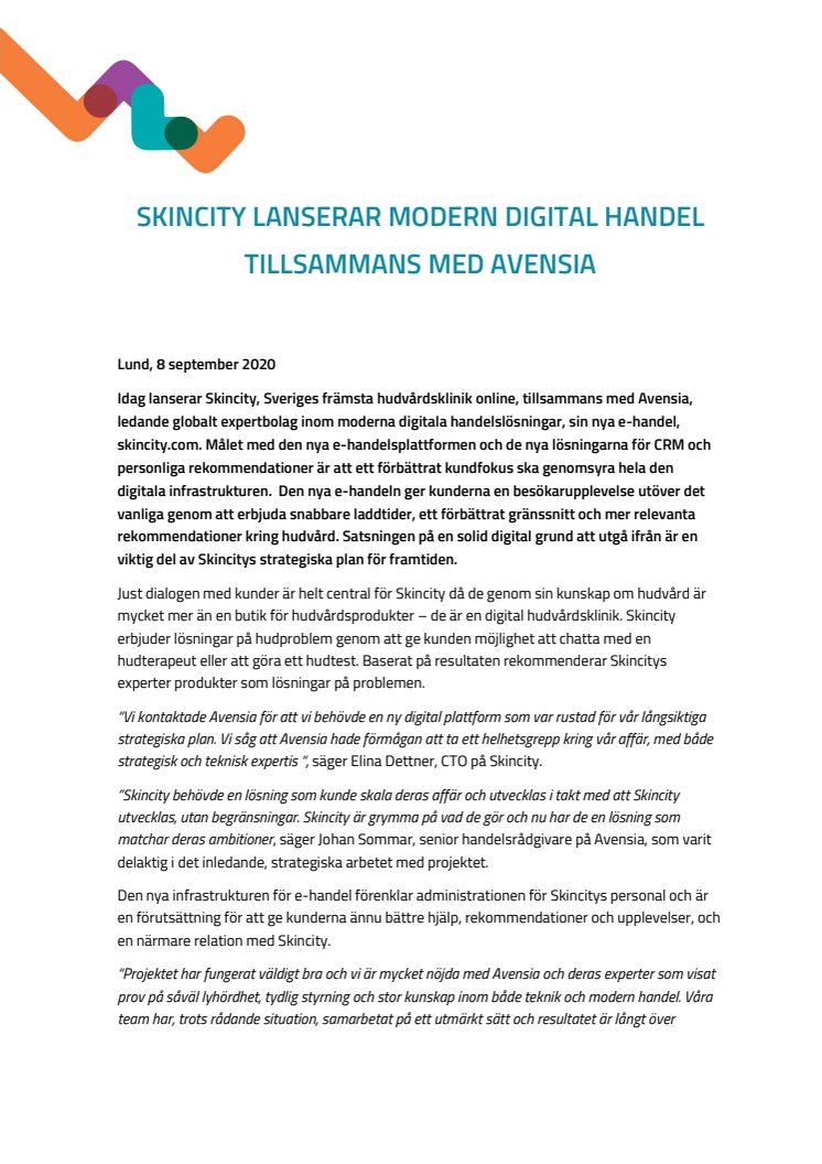 Skincity lanserar modern digital handel tillsammans med Avensia