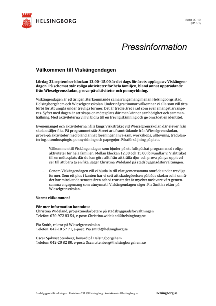 Välkommen till Viskängendagen