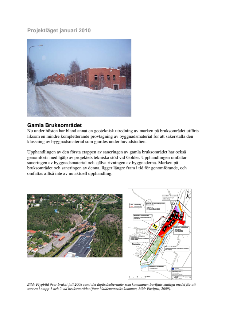Miljöprojekt Gusum - projektrapport januari 2010