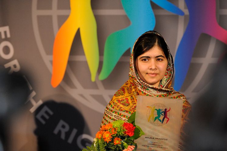 Malala Yousafzai, Pakistan. World's Children's Prize Barnrättshjälte
