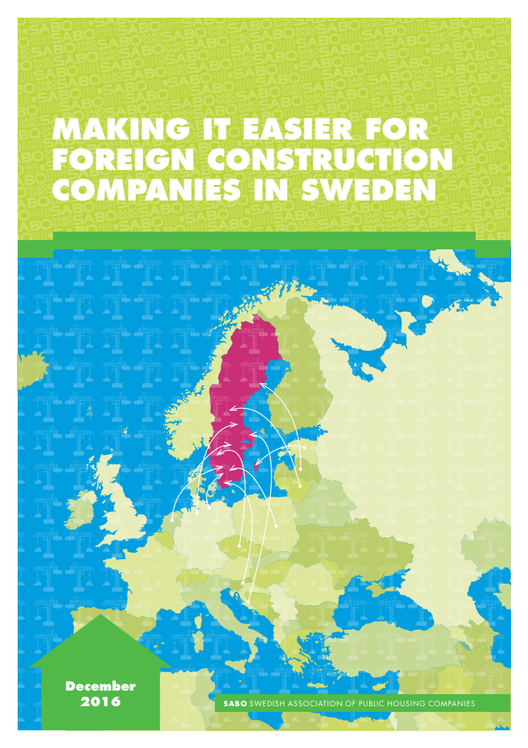 SABO report in english: Making it easier for foreign construction companies in Sweden