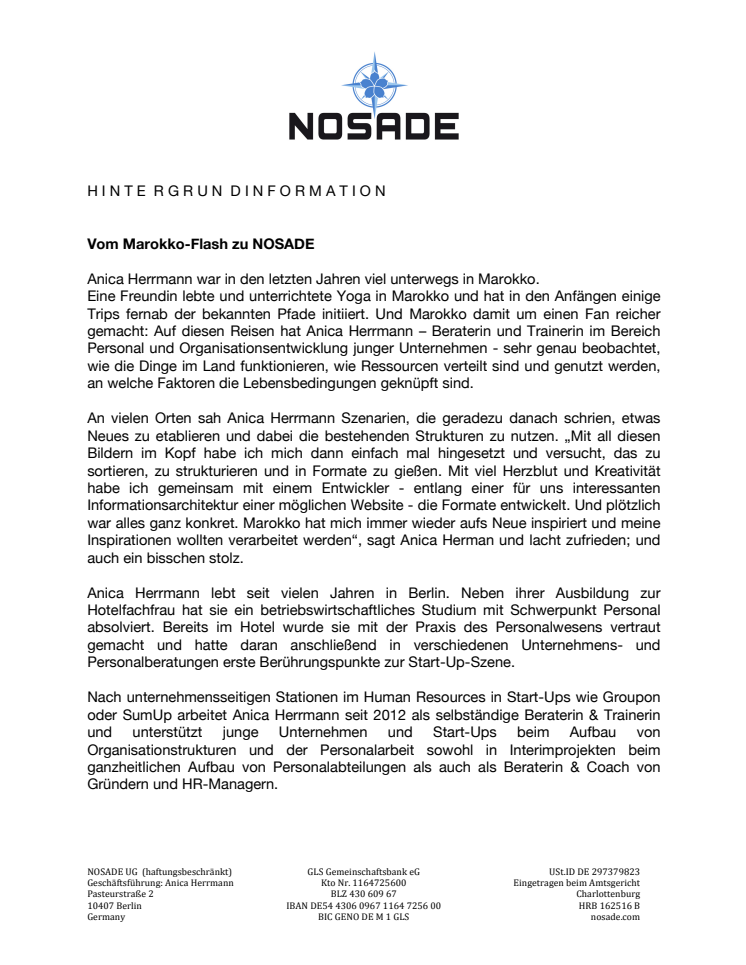 Vom Marokko-Flash zu NOSADE