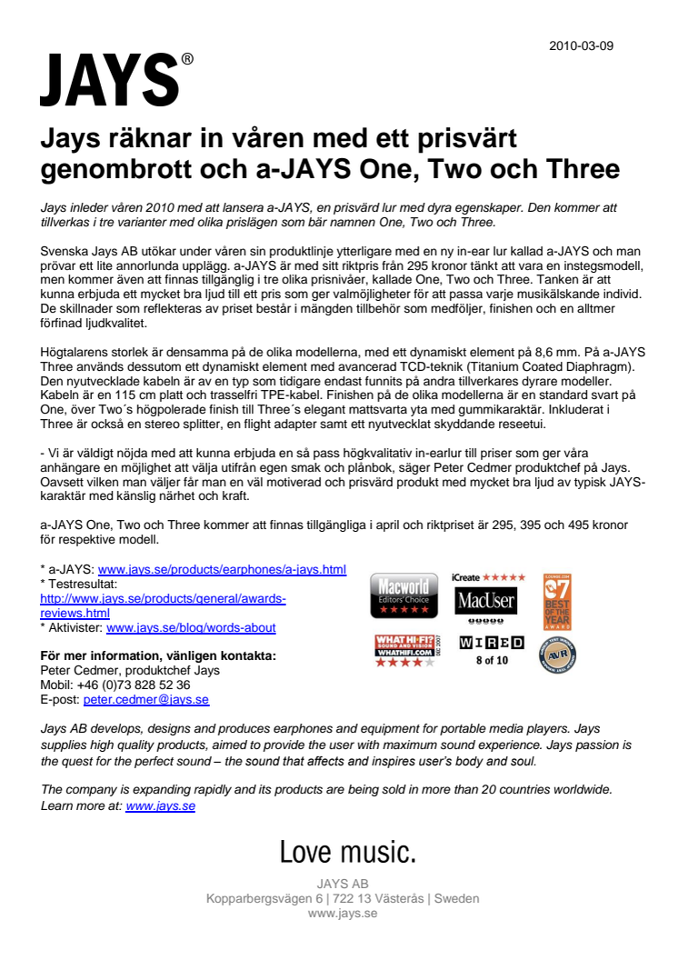 Jays räknar in våren med ett prisvärt genombrott och a-JAYS One, Two och Three